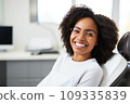 A Close-Up of a Woman's Smile with White Teeth 109335839