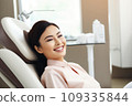 A Close-Up of a Woman's Smile with White Teeth 109335844