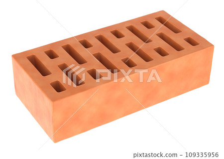 Red clay brick, 3D rendering 109335956
