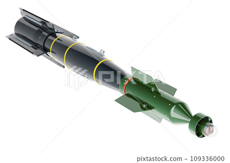 Air-to-surface missile (ASM). 3D rendering Air-to-surface missile (ASM). 3D rendering 109336000