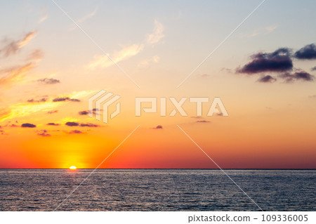 view of Black Sea at sunset in Batumi view of Black Sea at sunset in Batumi 109336005