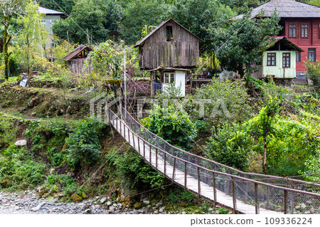 bridge with wood flooring in Scurdidi village 109336224