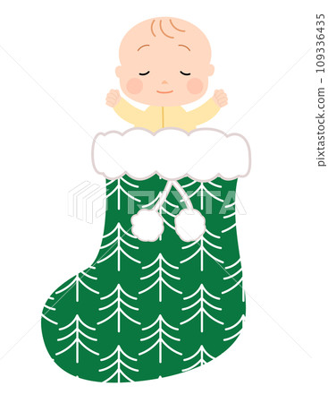 ●插畫素材:溫馨可愛的聖誕睡覺童襪 ●插畫素材:溫馨可愛的聖誕睡覺童襪 109336435