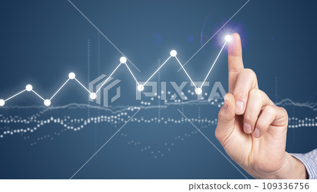 Finance growth, business development, work analysis concept 109336756