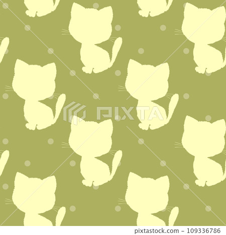 Seamless pattern with cute kitten print. Different scandy cats on color background. Scandinavian style illustration for kids. Vector illustration for fabric, textile, wallpaper, home clothing, pajama Seamless pattern with cute kitten print. Different scandy cats on color background. Scandinavian style illustration for kids. Vector illustration for fabric, textile, wallpaper, home clothing, pajama 109336786