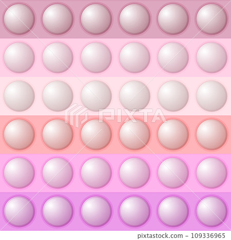 Seamless pattern with trendy game pop it, simple dimple. Rainbow fidget toy. Colorful antistress background. Doodle style. Bubbles popping square shape 109336965
