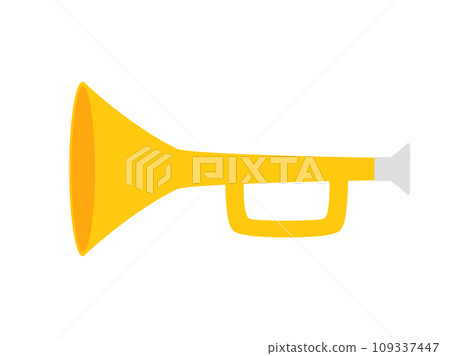 Illustration of a simple trumpet 109337447