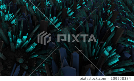 3D crystals. Colorful fantasy energy crystals 109338384