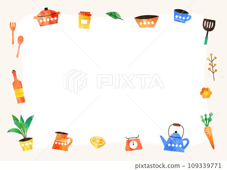 天然廚房用品框架 天然廚房用品框架 109339771