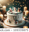 Christmas dream, white fantasy cake 109339875