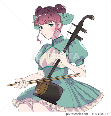 演奏二胡的女演奏家 演奏二胡的女演奏家 109340123