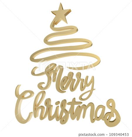 The Gold text for Christmas or Holiday concept 3d rendering The Gold text for Christmas or Holiday concept 3d rendering 109340453