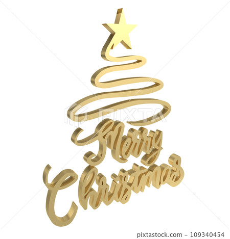 The Gold text for Christmas or Holiday concept 3d rendering The Gold text for Christmas or Holiday concept 3d rendering 109340454