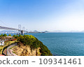 Seto Ohashi Bridge and the sea and sky of the Seto Inland Sea 109341461