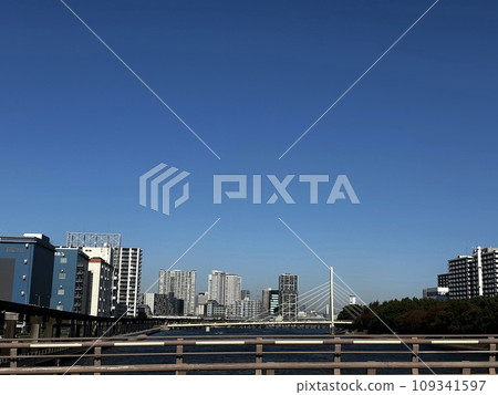 Blue Sky and Building 109341597