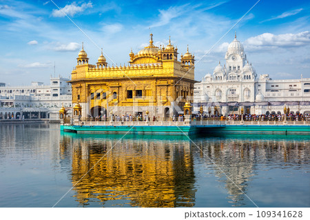 Sikh gurdwara Golden Temple (Harmandir Sahib) holy place of Sikihism. Amritsar, Punjab, India Sikh gurdwara Golden Temple (Harmandir Sahib) holy place of Sikihism. Amritsar, Punjab, India 109341628