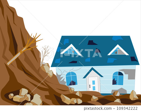 Earthquakes have caused landslides, making homes dangerous. Earthquakes have caused landslides, making homes dangerous. 109342222