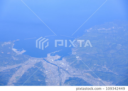 Kuji city aerial view 109342449