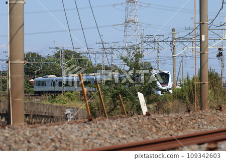 Spacia X train running on the Tobu Nikko Line Spacia X train running on the Tobu Nikko Line 109342603