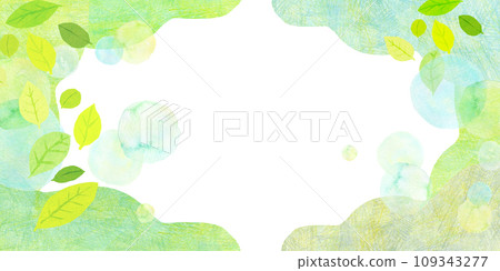 清新綠色植物背景素材，背面影像 109343277