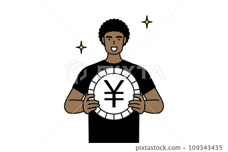 Image of foreign exchange gains and strong yen, African men 109343435