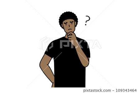 非洲男子疑惑地歪著頭 109343464