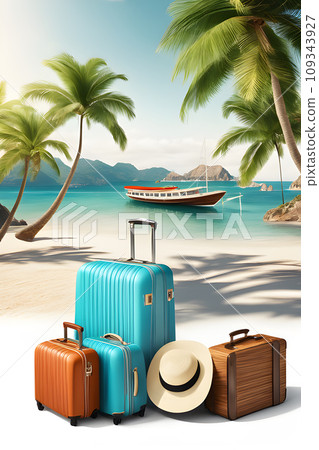 a ready for summer vacation travel background 109343927