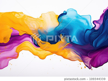 abstract color splash isolated on white background abstract color splash isolated on white background 109344339