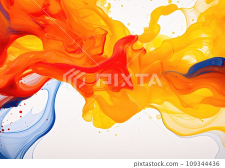 Transparent creativity. Abstract artwork. Trendy wallpaper. Ink colors are amazingly bright, luminous, translucent, free flowing, and dry quickly. 109344436