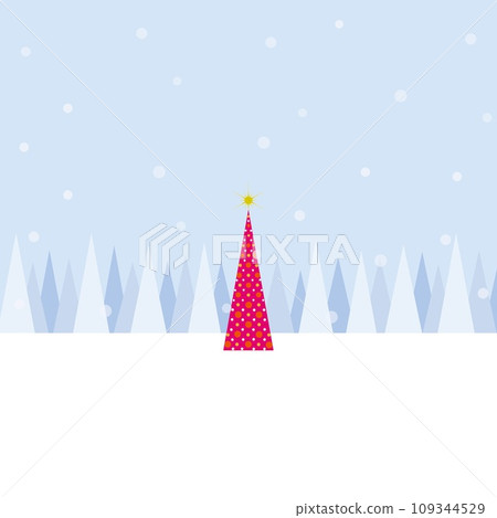 聖誕樹 聖誕樹 雪景 109344529