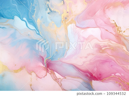 marble ink abstract art. High resolution photograph from exemplary original painting 109344532