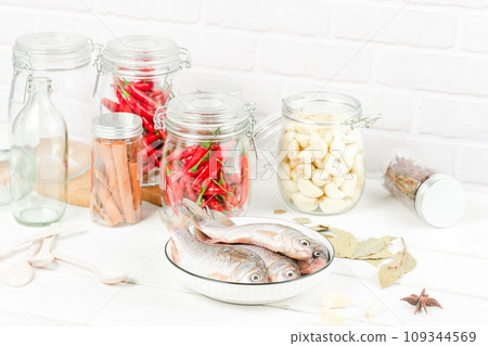ingredients for cooking fish ingredients for cooking fish 109344569