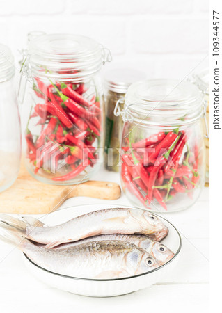 ingredients for cooking fish ingredients for cooking fish 109344577