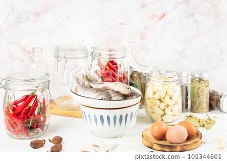 ingredients for the preparation of the pasta 109344601