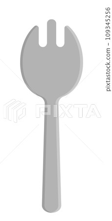 Vector illustration of a spoon with a split end. 109345256