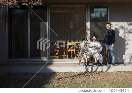 family portrait in the garden 109345424