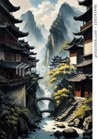long shuixia gap in chongqing in china landscape long shuixia gap in chongqing in china landscape 109345446