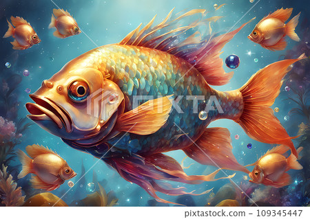 the artistic render of fish fantasy magic fairytale style intricate background appealing precious the artistic render of fish fantasy magic fairytale style intricate background appealing precious 109345447