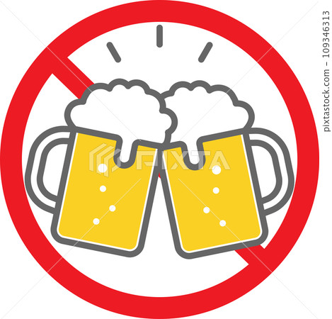 彩色禁酒標誌 109346313