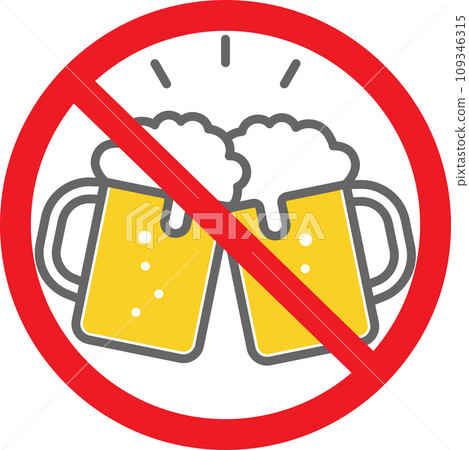 彩色禁酒標誌 109346315