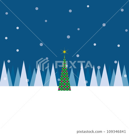 Christmas tree snow landscape white space 109346841