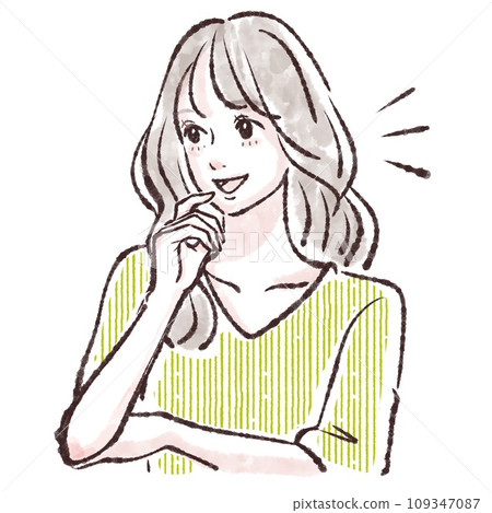 婦女和女孩插畫素材 109347087