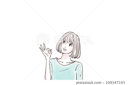 Illustration material of women and girls 109347143