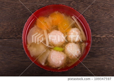 Crab fishball miso soup Crab fishball miso soup 109347597