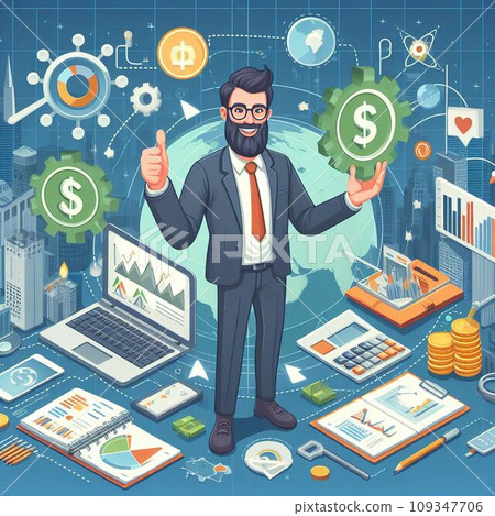 Businessman explaining materials (AI image) Businessman explaining materials (AI image) 109347706