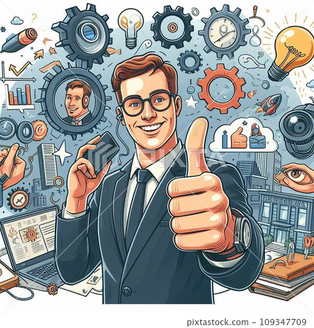 Creative businessman (AI image) Creative businessman (AI image) 109347709