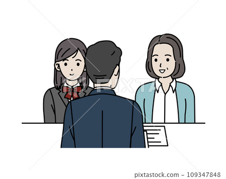 家長、孩子和老師進行三方訪談 109347848