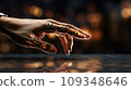 Human hand with high-technology, Concept of humans and AI technology 109348646
