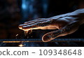 Human hand with high-technology, Concept of humans and AI technology 109348648