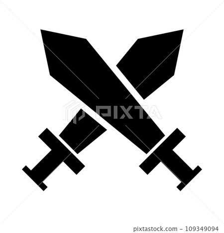 Match silhouette icon. battle or duel. vector. 109349094